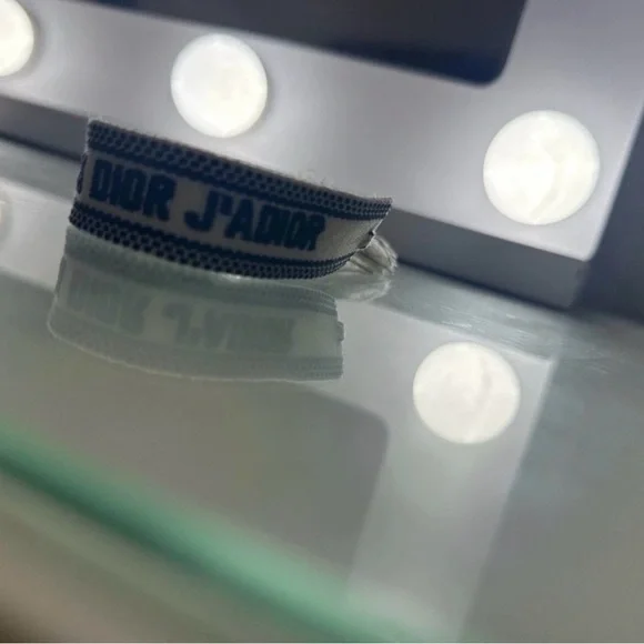 Dior J'Adior White and Black Woven Ribbon Bracelet - Picture 4 of 4